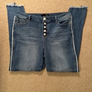 1822 Denim Blue Straight Leg Jeans High-Rise